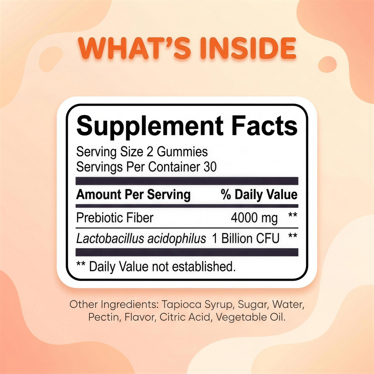 Supplement facts whats inside