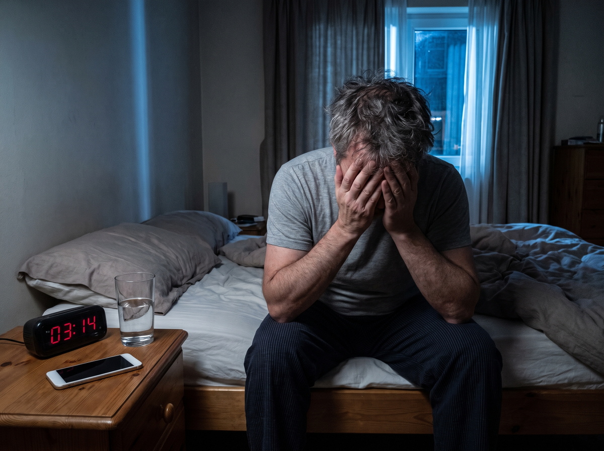 Man awake at 3am unable to sleep